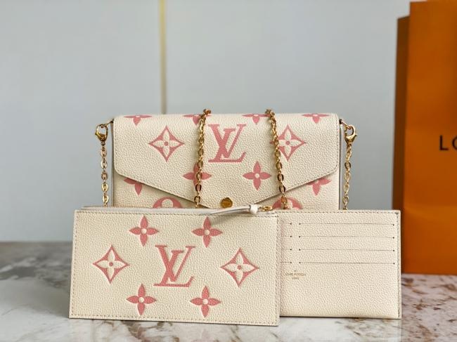 LV M82047 奶白全皮三件套系列 Pochette Felicie 链条包 M64064