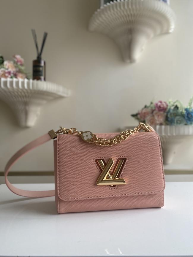 LV Twist M21606 粉色手工珐琅 Monogram花卉中号手袋