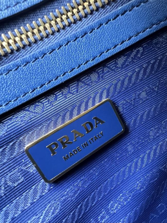 PRADA 刺绣织物托特包 1BA354 中号 Saffiano皮革款式