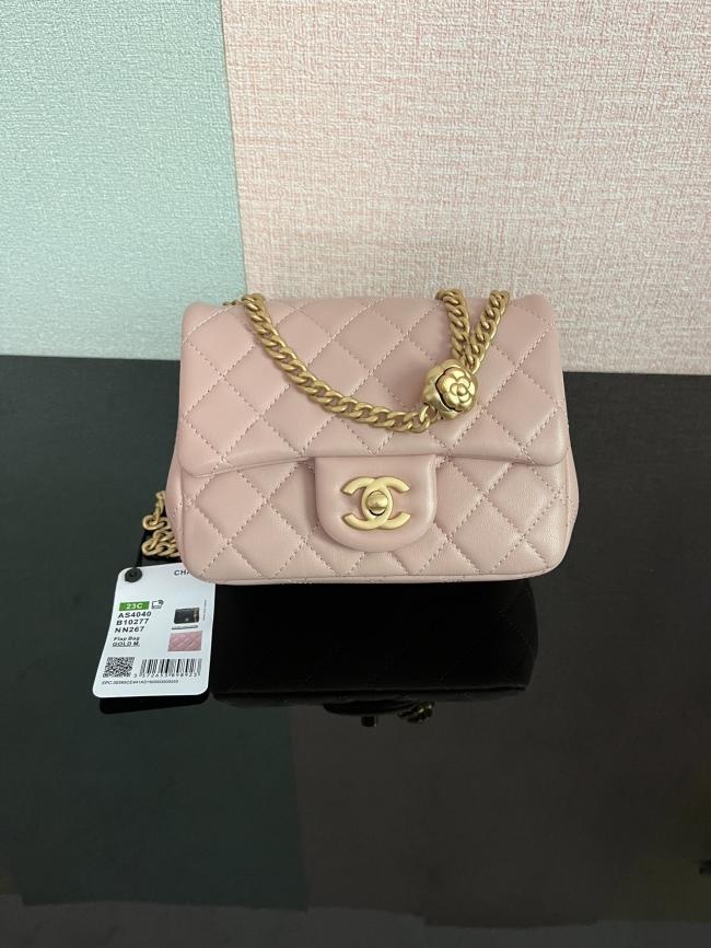 香奈儿 Chanel AS4040 23SS新款山茶花调节扣CF浅粉色高端定制品