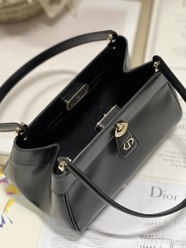 DIOR Key 0065黑色小号手袋，2023春夏系列新品，高雅时尚