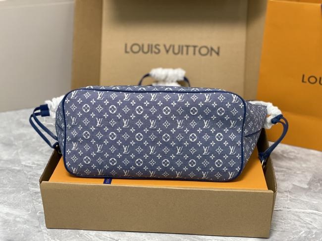 LV M40995蓝色牛仔布购物袋系列Neverfull经典手袋