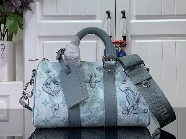 LV M22527蒂芙尼蓝水滴Keepall Bandoulière 25