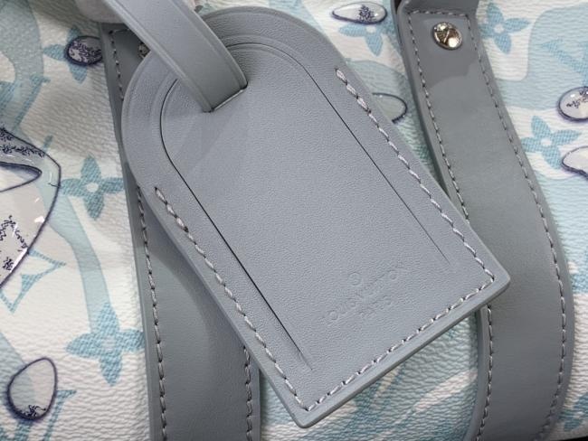 LV M22527蒂芙尼蓝水滴Keepall Bandoulière 25