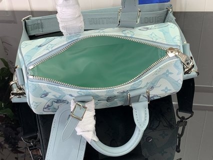 LV M22527蒂芙尼蓝水滴Keepall Bandoulière 25