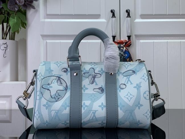 LV M22527蒂芙尼蓝水滴Keepall Bandoulière 25