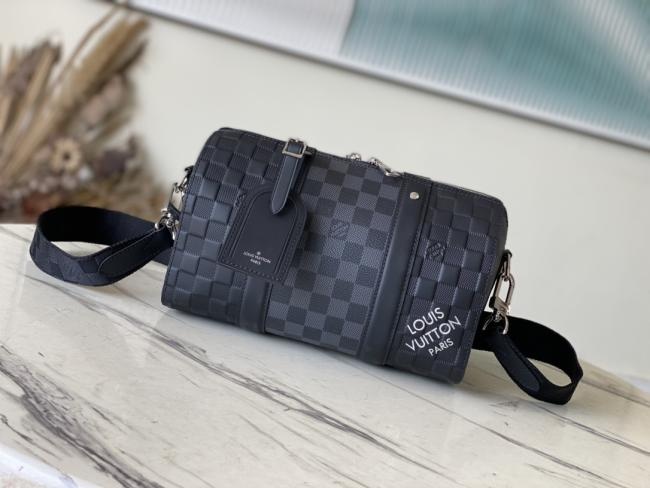 LV City Keepall N40452：Damier Infini & Graphite 拼合手袋