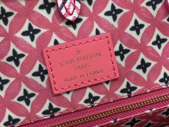 LV OnTheGo M229 玫红色花花手提包，复古葡萄牙风格