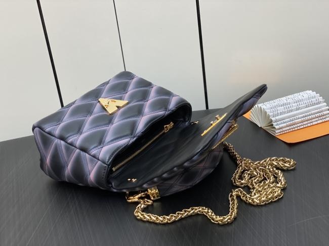 LV M22891黑渐变全皮菱格链条包系列 GO-14 Teist 中号手袋