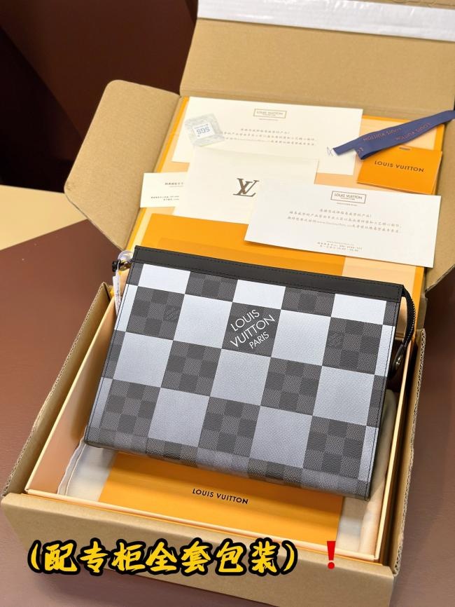 LV N60412 Damier Graphite Giant Pochette Voyage 中号手拿包