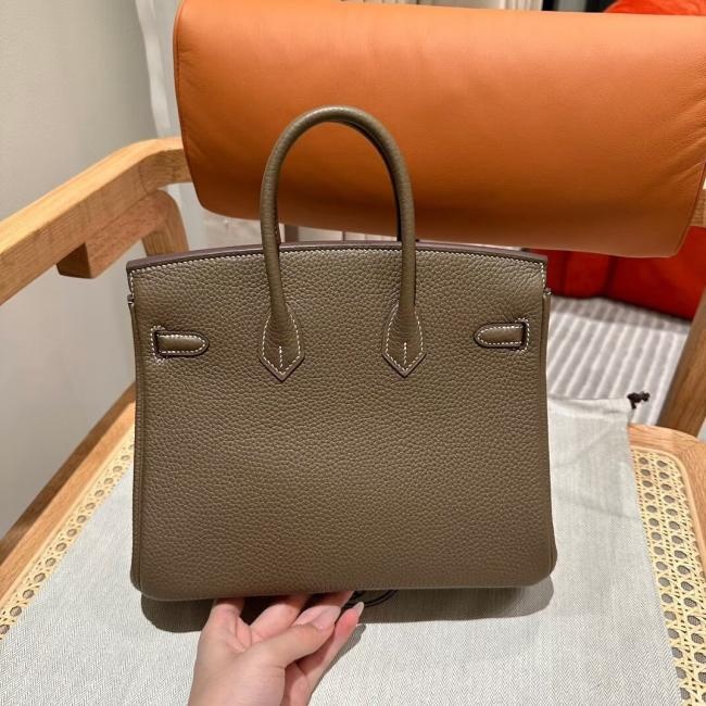 Hermès Handmade Birkin 25cm CK18 Etoupe Togo Gold