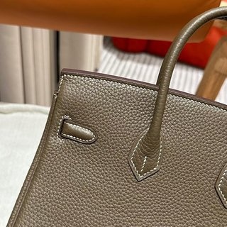 Hermès Handmade Birkin 25cm CK18 Etoupe Togo Gold