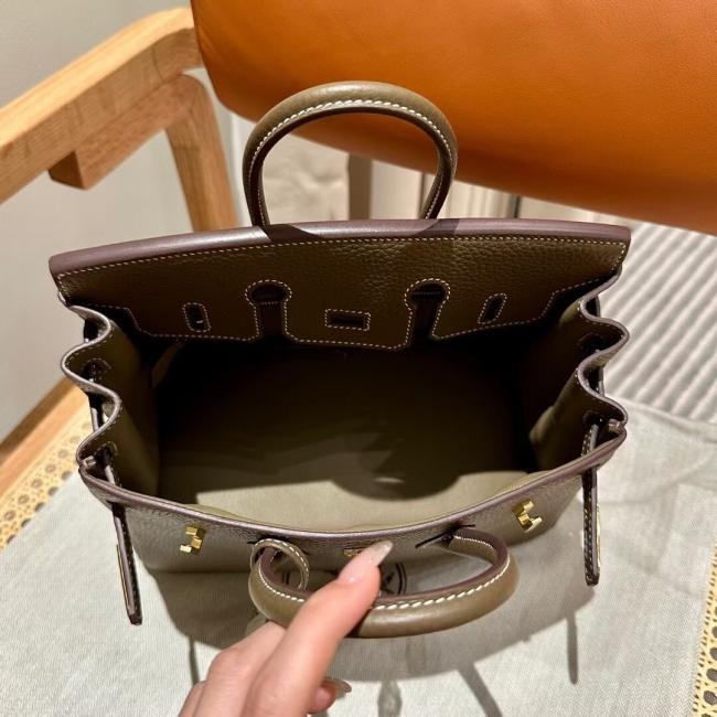 Hermès Handmade Birkin 25cm CK18 Etoupe Togo Gold