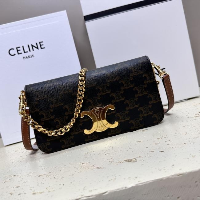 Celine MultiPochette TRIOMPHE CANVAS 迷你牛皮革手袋10L972