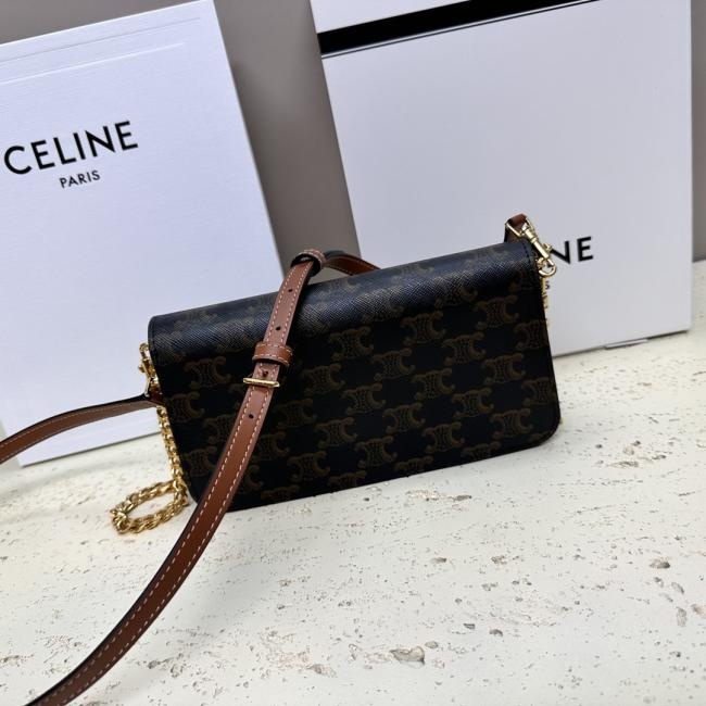 Celine MultiPochette TRIOMPHE CANVAS 迷你牛皮革手袋10L972